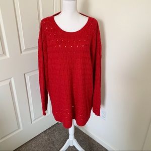 Ava & Viv Red Sweater 4X